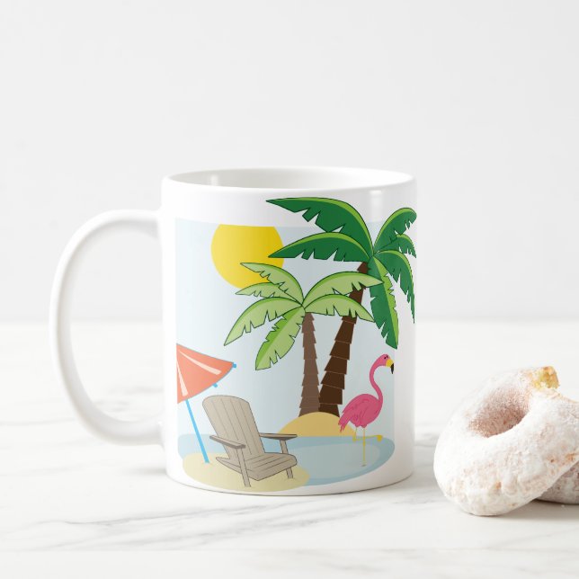 Summer Beach Coffee Mug (With Donut)