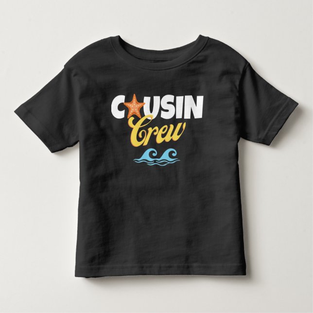 Summer Beach Cousin Crew Matching Toddler T-Shirt (Front)