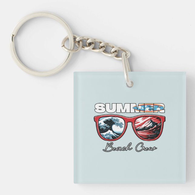 Summer Beach Crew - Summer Vibes Key Ring (Front)