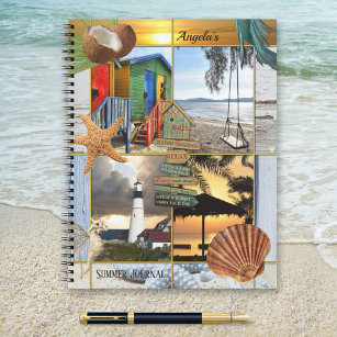 Summer Beach Custom Photo Bullet Journal Notebook