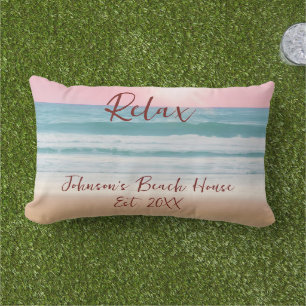 Summer Beach Design Create Your Own Custom Family Lumbar Cushion