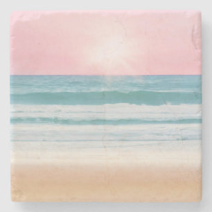 Summer Beach Design Stone Coasters