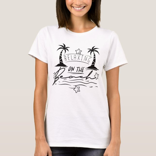 Summer Beach Design T-Shirt (Front)