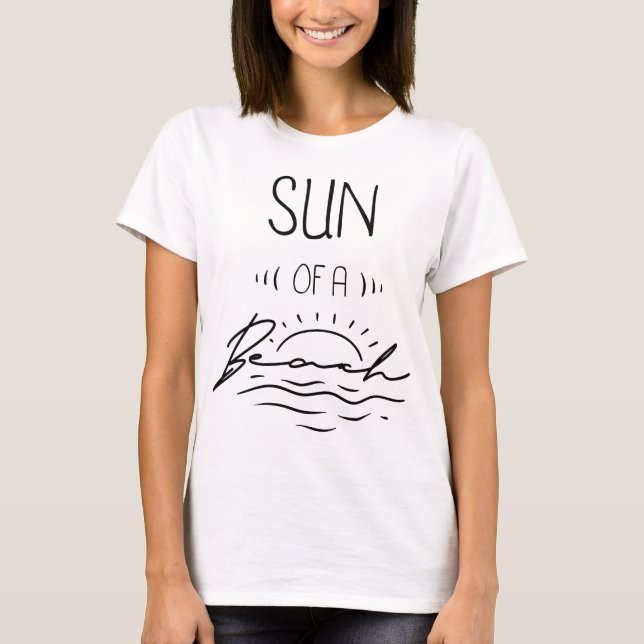 Summer Beach Design T-Shirt (Front)