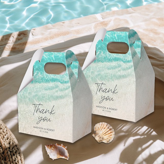 Summer Beach Destination Thank You Wedding Favour Favour Box (Creator Uploaded)