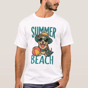 Summer Beach Dog Vintage Sunglasses Shirt Design_1