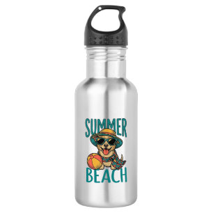 Summer Beach Dog Vintage Sunglasses Shirt Design_1 532 Ml Water Bottle