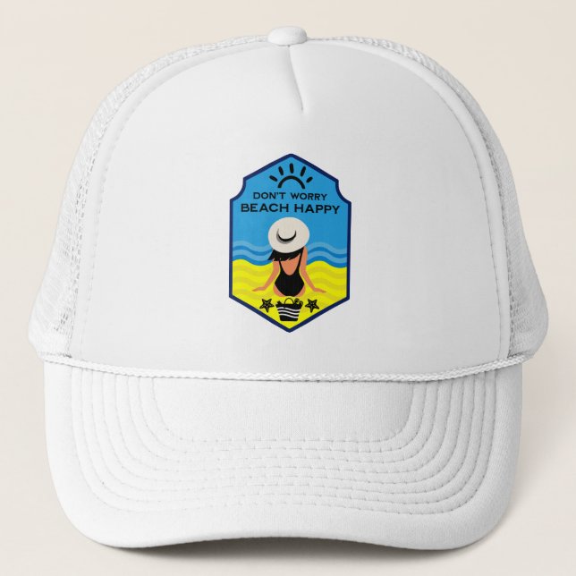 Summer Beach Essential Gift Trucker Hat (Front)