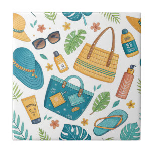 Summer Beach Essentials Pattern (1) Tile