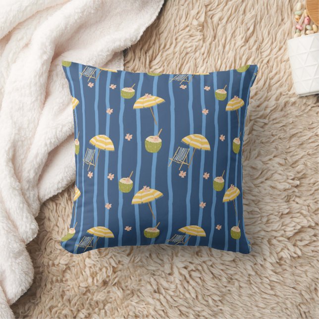 Summer Beach Essentials Pattern (2) Cushion (Blanket)