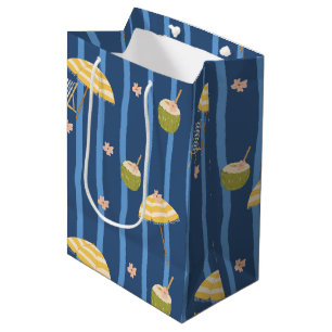 Summer Beach Essentials Pattern (2) Medium Gift Bag