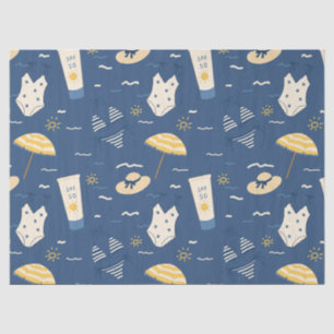 Summer Beach Essentials Pattern (4) Tissue Paper