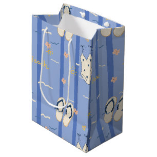 Summer Beach Essentials Pattern (6) Medium Gift Bag