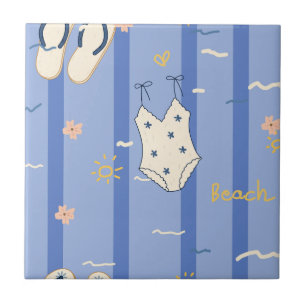 Summer Beach Essentials Pattern (6) Tile