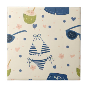 Summer Beach Essentials Pattern (9) Tile