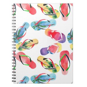 Summer Beach Flip Flops Pattern Notebook