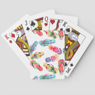 Summer Beach Flip Flops Pattern Playing Cards