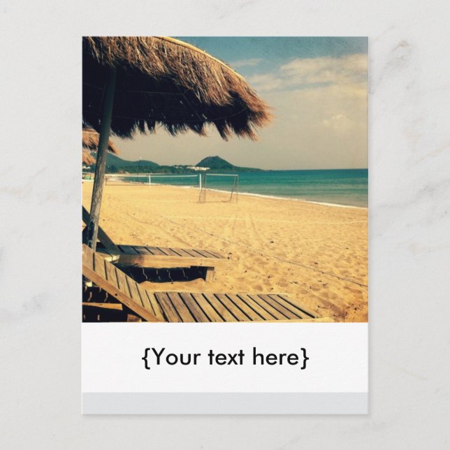 Summer Beach Greeting Postcard (Front)