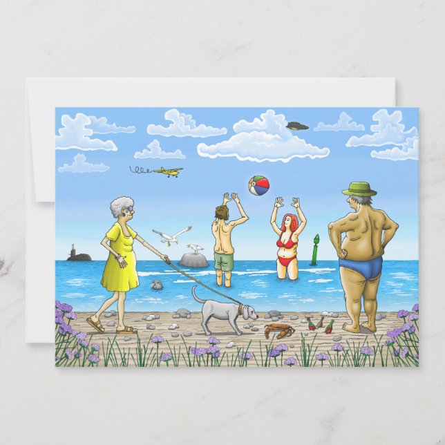 Summer Beach Holiday Card (Front)