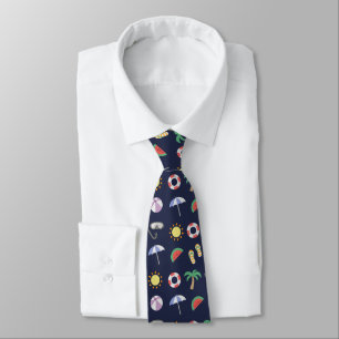 Summer Beach Holiday Pattern Tie
