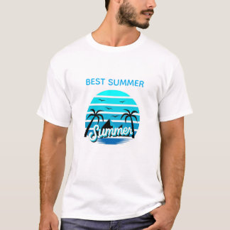 Summer Beach Illustration – design T-Shirt