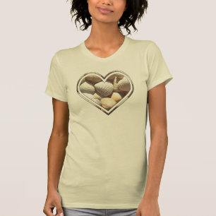 Summer Beach Life, Heart with Seashells T-Shirt