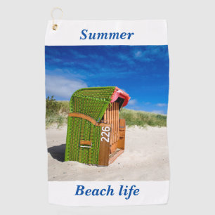 Summer Beach life outdoor sports photo with text Golf Towel