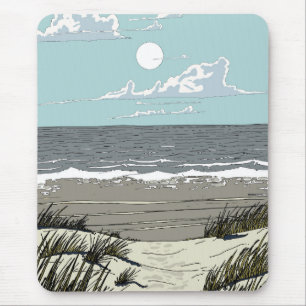 Summer Beach Location Mouse Pad
