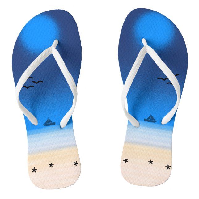 Summer Beach Midnight Blue Jandals (Footbed)