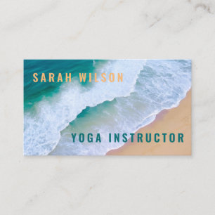 summer beach minimalist ocean simple Business Card