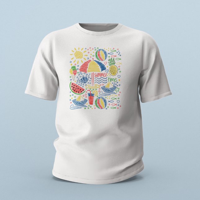 summer beach motif T-Shirt (Creator Uploaded)