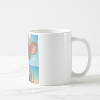 Summer Beach Mouse Mug | Cute Cartoon Ice Cream Va
