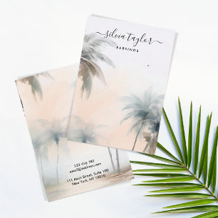 Summer Beach Ocean calligraphy  display card