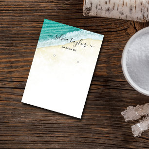 Summer Beach Ocean calligraphy  display card