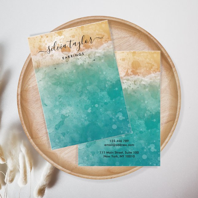 Summer Beach Ocean calligraphy  display card (Creator Uploaded)