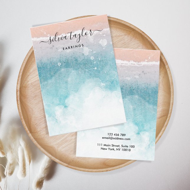 Summer Beach Ocean calligraphy  display card (Creator Uploaded)