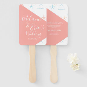 Summer Beach Ocean Seashells Hand Fan