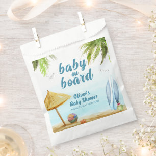 Summer Beach Ocean Surfboard Baby Shower Favour Bags