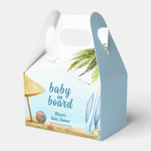 Summer Beach Ocean Surfboard Baby Shower Favour Box