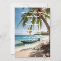 summer beach palm tree tropical wedding