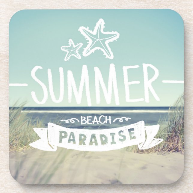 Summer Beach Paradise Coaster (Front)