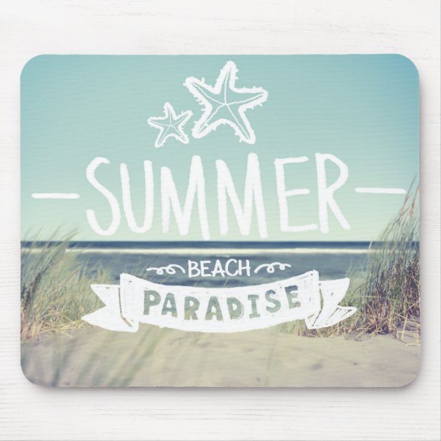 Summer Beach Paradise Mouse Pad (Front)