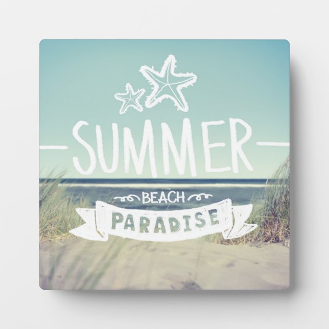 Summer Beach Paradise Plaque (Front)