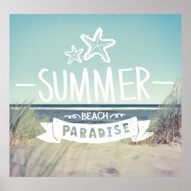 Summer Beach Paradise Poster (Front)