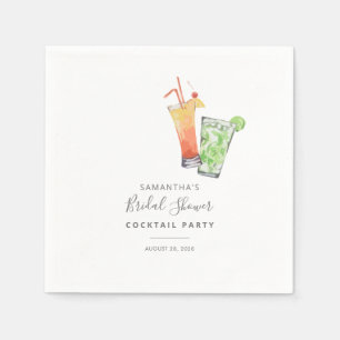Summer Beach Party Bridal Shower Paper Napkin