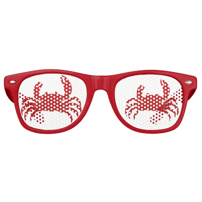 Summer Beach Party Crabs Retro Sunglasses (Front)