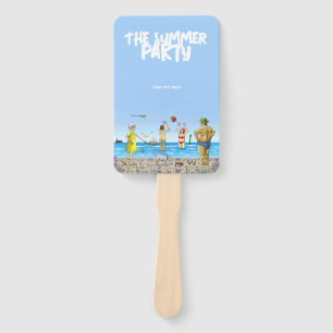 Summer Beach Party Hand Fan