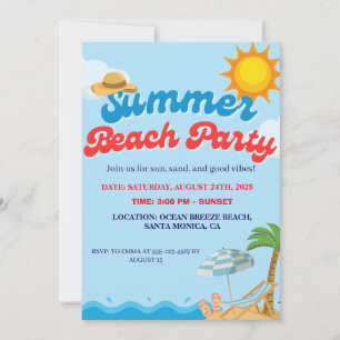 SUMMER BEACH PARTY INVITE