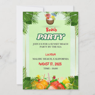 Summer Beach Party Invite