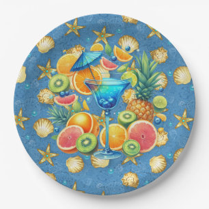 Summer Beach Party  Paper Plate